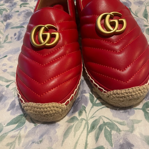 COPY - been worn   Gucci leather and canvas espadrilles, with brand sho… - Picture 5 of 8